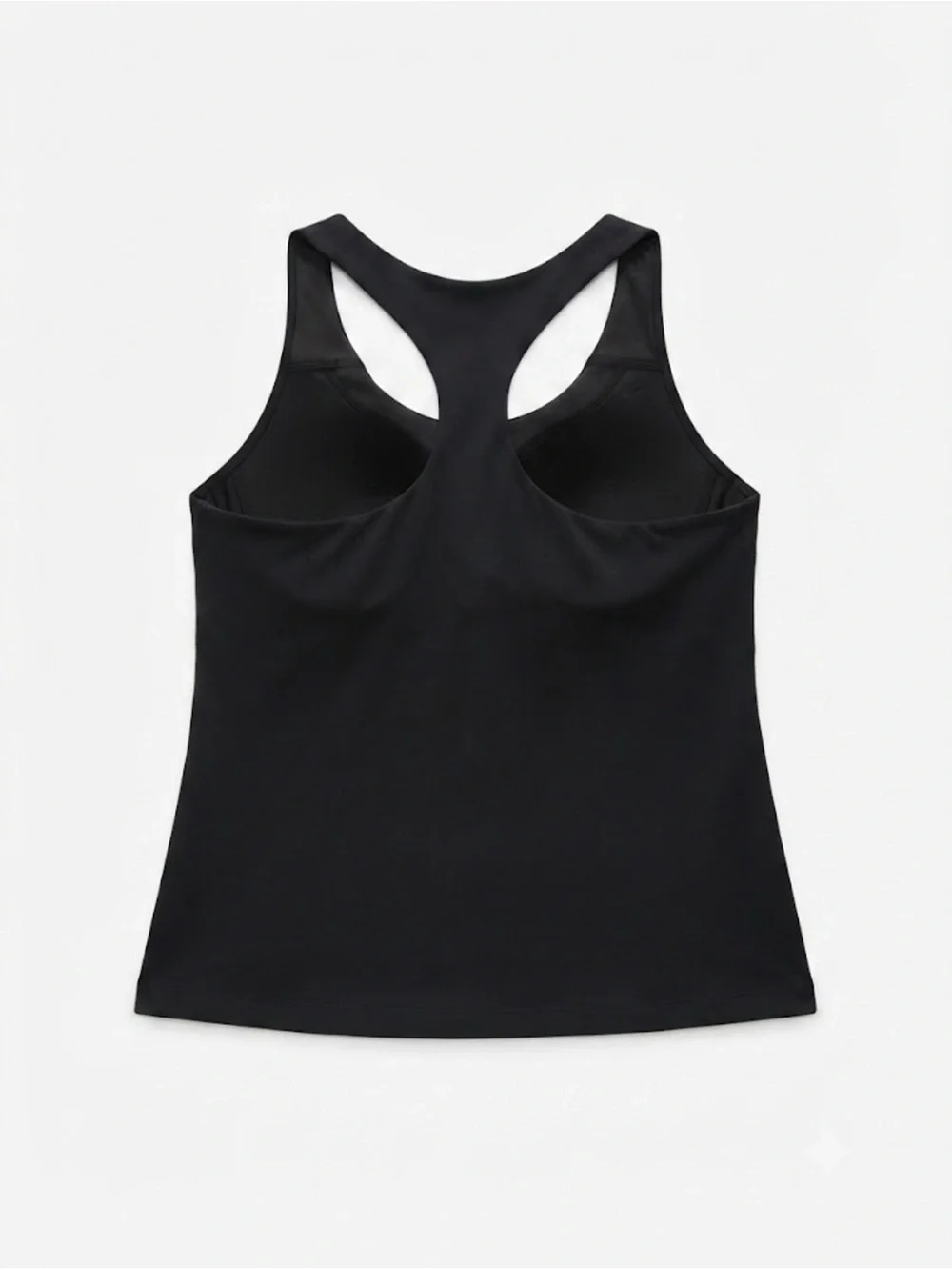 Nike Black Racerback Athletic Tank with White Swoosh